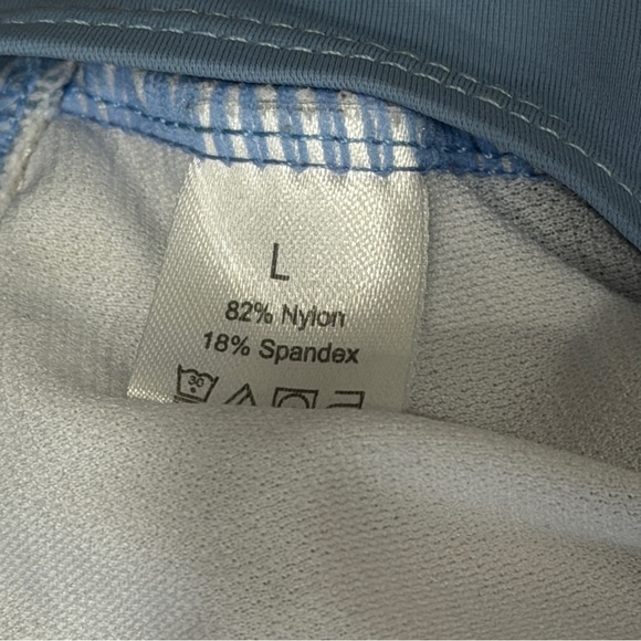 Blue Cream Striped Women size Large One Shoulder One Piece Swimsuit No brand tag - Picture 2 of 10